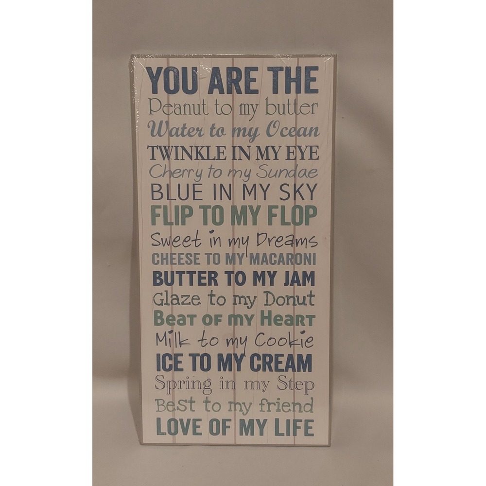 P Graham Dunn Love of My Life Wood Wall Plaque Sign Art Decor Hanging 16×8 NWT